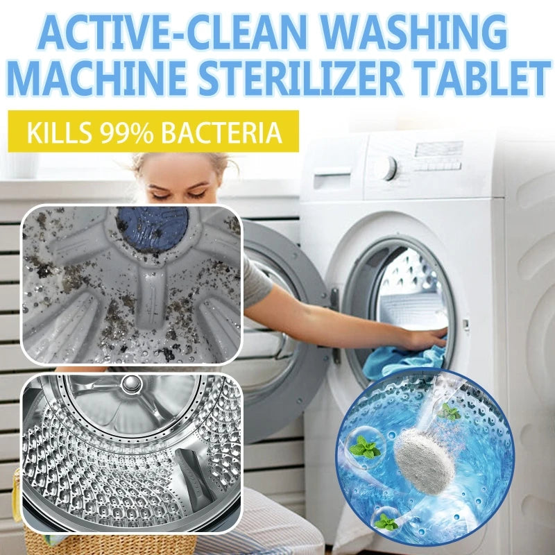 Laundry Machine Cleaning Tablets (7pcs) Washing Machine Cleaner Effective Cleaning for Homes, Apartments, and Hotels G2AB